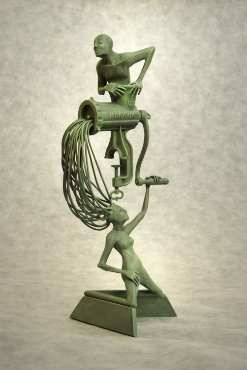 Gender - forged sculptures with figurative motif